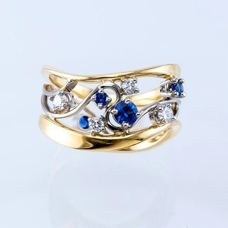Trendy Hollow out Curved Design White Blue CZ Stone Ring Women Wedding Party Anniversary Rings Jewelry Gift for Wife Mother
Trendy Hollow out Curved Design White Blue CZ Stone Ring Women Wedding Party Anniversary Rings Jewelry Gift for Wife Mother