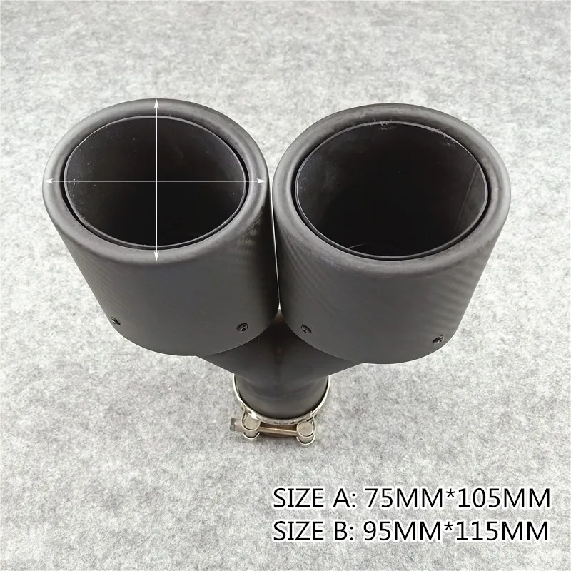 1 Piece Glossy Black Matte Exhaust Pipe Carbon fiber+304 Stainless steel Burnt Black For Akrapovic Oval Exhaust Muffler Tips
1 Piece Glossy Black Matte Exhaust Pipe Carbon fiber+304 Stainless steel Burnt Black For Akrapovic Oval Exhaust Muffler Tips