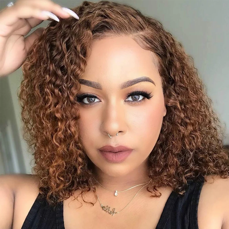 Short Bob Wig Lace Human Hair Wigs For Black Women Curly Wave Brazilian Hair Pre Plucked Wigs #27 Honey Blond Deep Curly hair
Short Bob Wig Lace Human Hair Wigs For Black Women Curly Wave Brazilian Hair Pre Plucked Wigs #27 Honey Blond Deep Curly hair