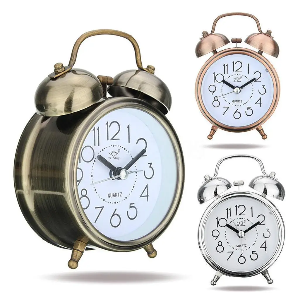Alarm Night Light Retro Clock Ringing Classic Silent Double Bells Quartz Movement Bedside Portable Alarm Clock
Alarm Night Light Retro Clock Ringing Classic Silent Double Bells Quartz Movement Bedside Portable Alarm Clock