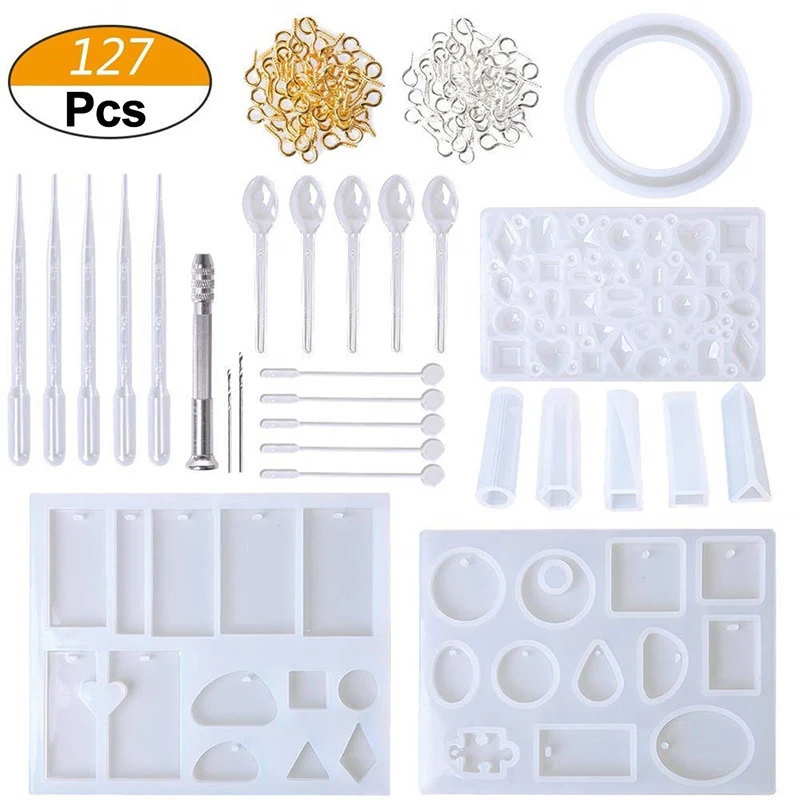 127PCS/Set Resin Casting Silicone Resin Mold Pendant Craft DIY Jewelry Making Pendant Mould Handmade Decoration Tools
127PCS/Set Resin Casting Silicone Resin Mold Pendant Craft DIY Jewelry Making Pendant Mould Handmade Decoration Tools