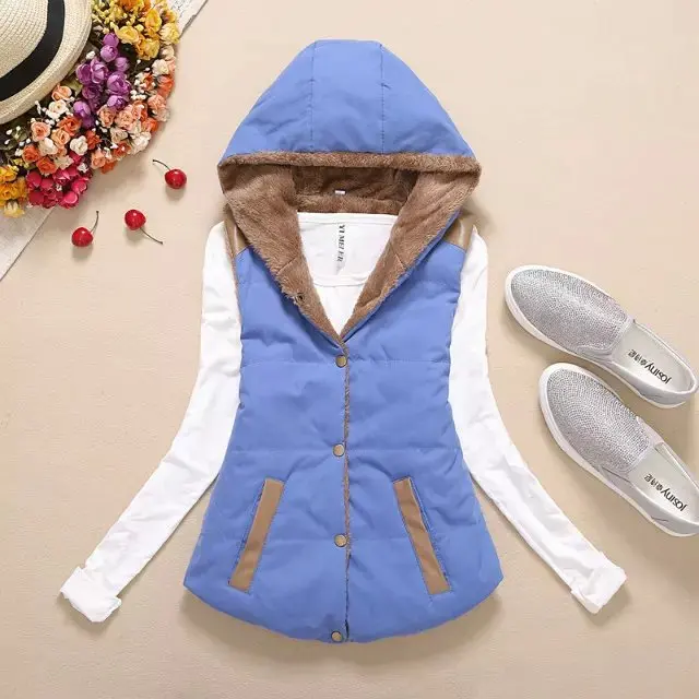 Fashion Cotton Vest Women's Slim Vest Cotton Autumn and Winter Vest Women Winter Sleeveless Coats
Fashion Cotton Vest Women's Slim Vest Cotton Autumn and Winter Vest Women Winter Sleeveless Coats