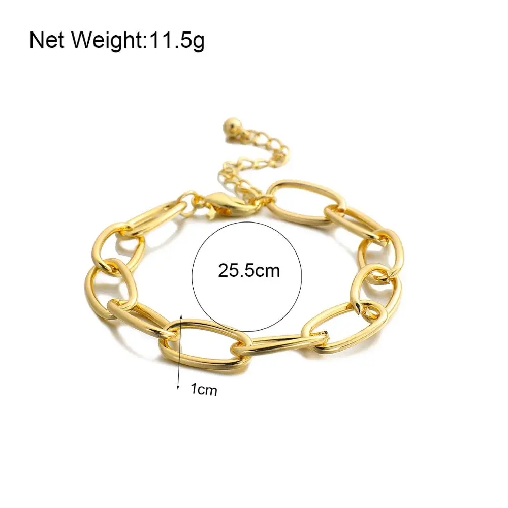 ALLYES Trendy Chunky Miami Cuban Thick Bracelets Simple Metal Link Chain Bracelet for Women Hip Hop Rock Punk Unisex Jewelry
ALLYES Trendy Chunky Miami Cuban Thick Bracelets Simple Metal Link Chain Bracelet for Women Hip Hop Rock Punk Unisex Jewelry