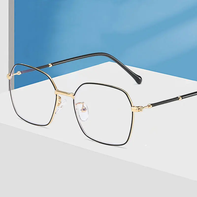 

Full Rim Anti Blue Ray Optical Eyewear New Arrival Metal Frame Glasses For Women and Men Business Style Nearsighted Spectacles
