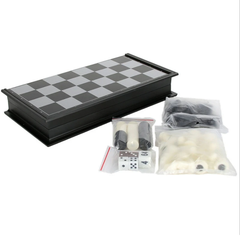 Backgammon Checkers Set Foldable Board Game 3-In-1 Road International Folding Portable Board Game
Backgammon Checkers Set Foldable Board Game 3-In-1 Road International Folding Portable Board Game
