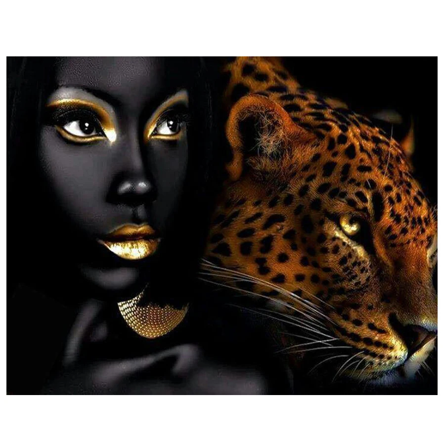 Women Leopard diamond embroidery 5d diy diamond painting full square round drill diamond mosaic picture of rhinestones
Women Leopard diamond embroidery 5d diy diamond painting full square round drill diamond mosaic picture of rhinestones