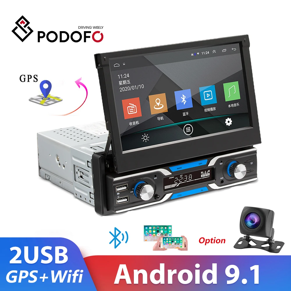 Podofo Android 1 Din Car Stereo Radio GPS Navi 7" HD Universal Audio Multimedia Player for Volkswagen Nissan Hyundai Kia Toyota
Podofo Android 1 Din Car Stereo Radio GPS Navi 7" HD Universal Audio Multimedia Player for Volkswagen Nissan Hyundai Kia Toyota