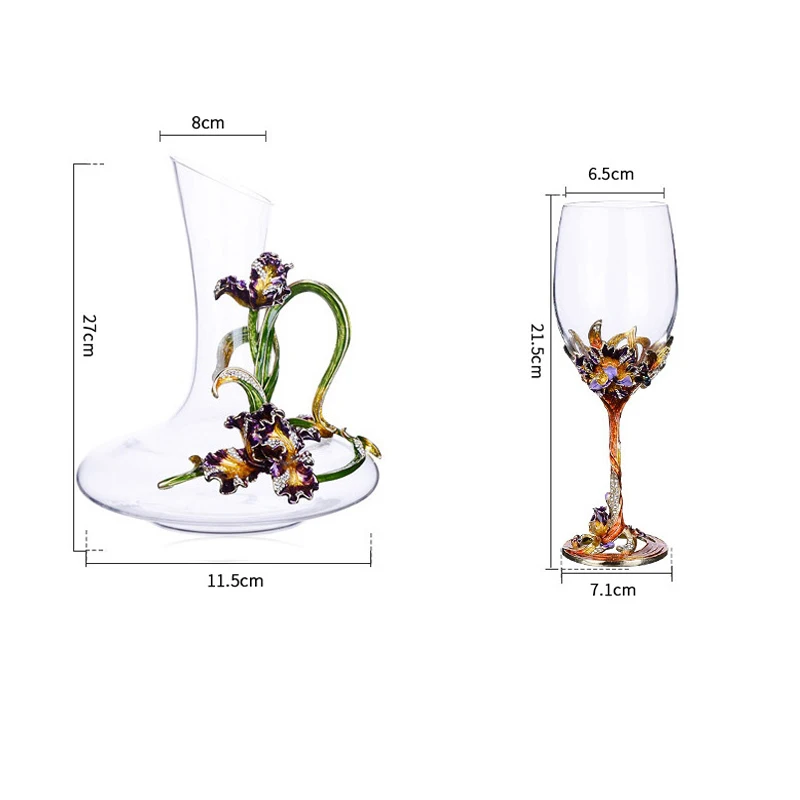 UNTIOR 1500ML Crystal Glass Goblet Wine Decanter European Style Wine Rack Party Wedding Gifts Enamel Red Wine Glasses Suit
UNTIOR 1500ML Crystal Glass Goblet Wine Decanter European Style Wine Rack Party Wedding Gifts Enamel Red Wine Glasses Suit