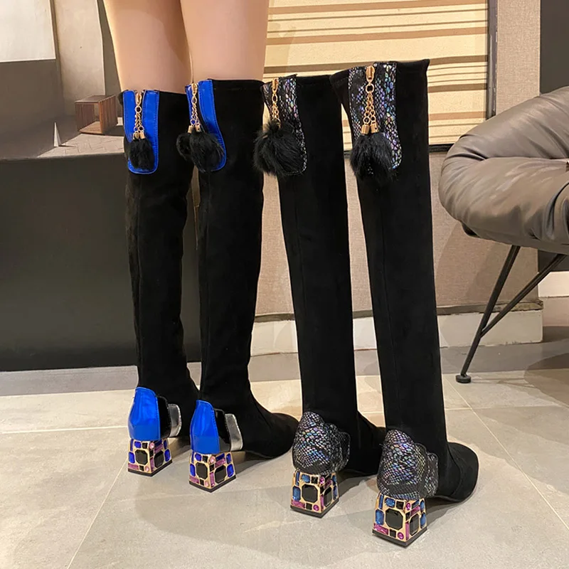 Tassels High Heel Boots Women Rhinestone Thin Leg Elastic Sock Shoes 2021 Winter Stretch Fabric Warm Plush Over The Knee Boots
Tassels High Heel Boots Women Rhinestone Thin Leg Elastic Sock Shoes 2021 Winter Stretch Fabric Warm Plush Over The Knee Boots