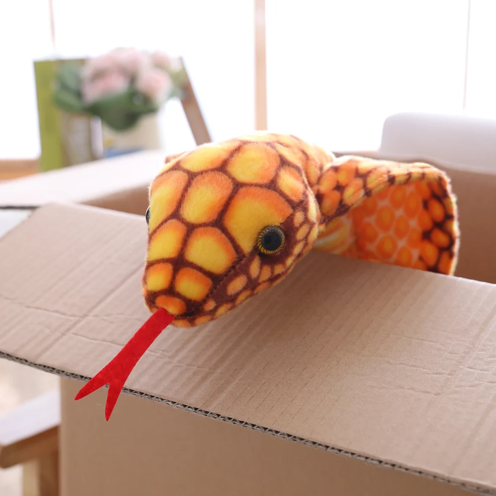 Lifelike Cobra Snake Plush Toy Brown Long Stuffed Boa Snakes Creative Plushie Boys Kids Gift
Lifelike Cobra Snake Plush Toy Brown Long Stuffed Boa Snakes Creative Plushie Boys Kids Gift