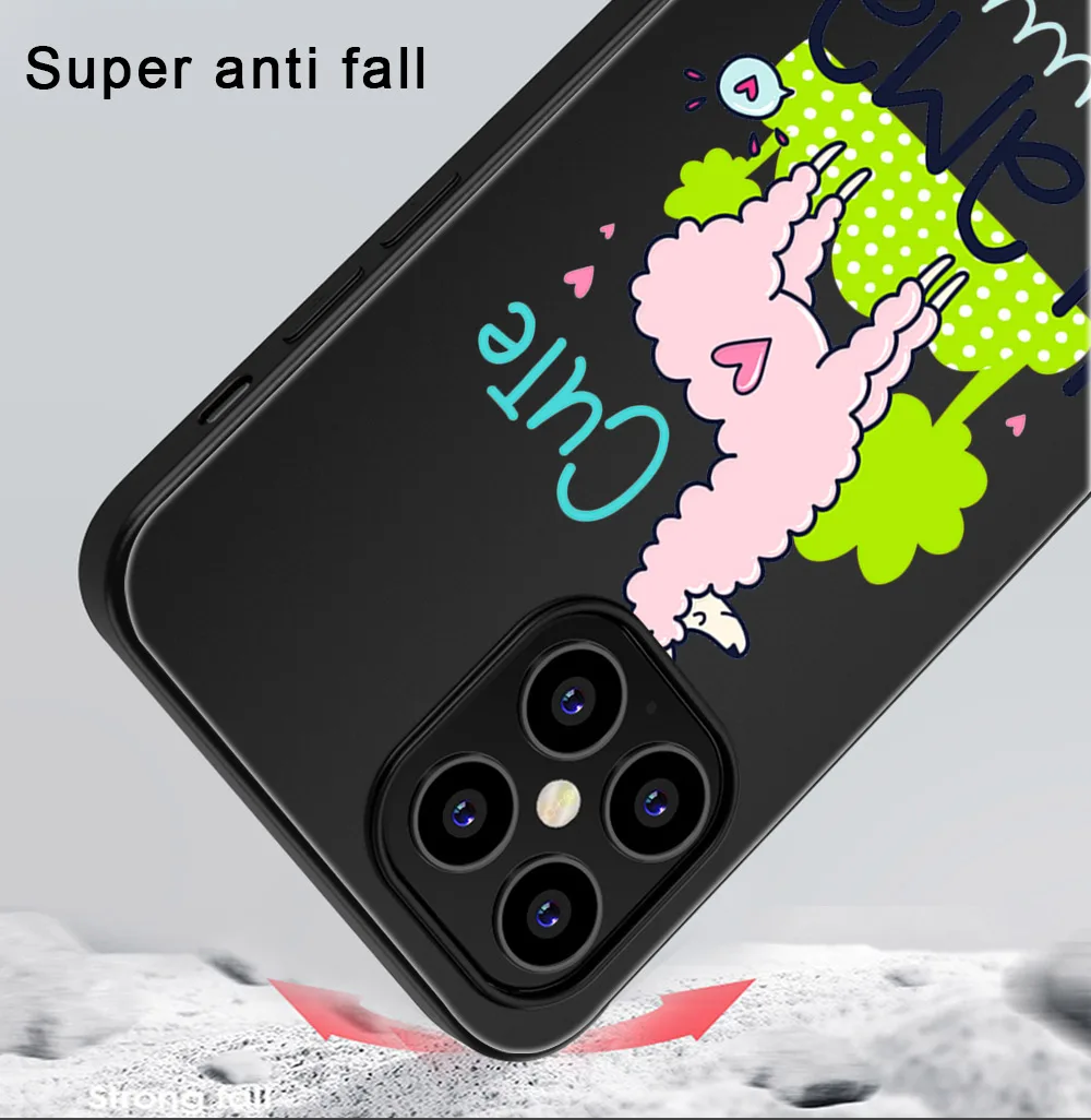 Alpaca Phone Case For iPhone 11 12 Pro Max mini XR X XS Max 7 8 6S Plus SE 2020 Phone Cases Soft TPU Black Cover Coque Funda
Alpaca Phone Case For iPhone 11 12 Pro Max mini XR X XS Max 7 8 6S Plus SE 2020 Phone Cases Soft TPU Black Cover Coque Funda