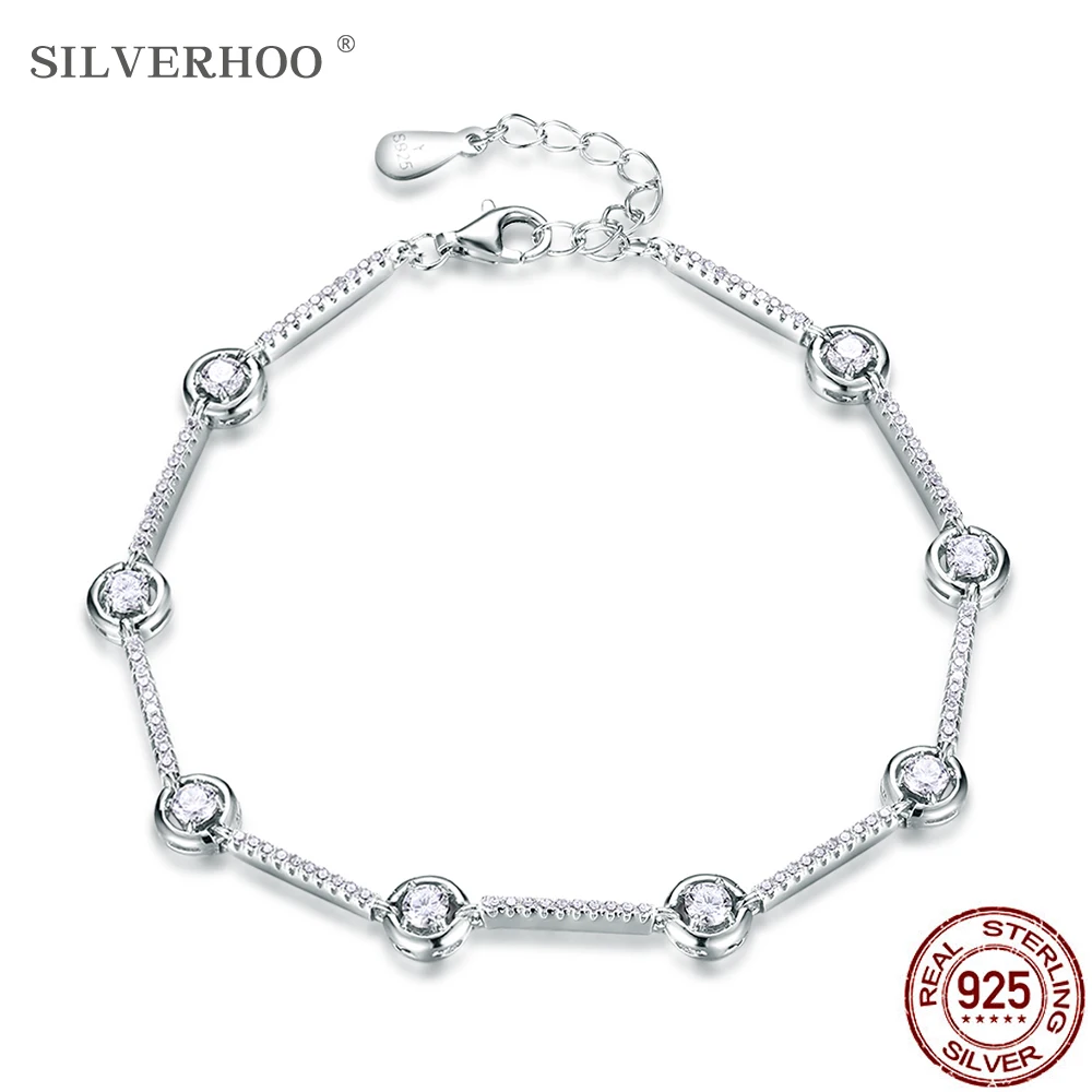 Браслет SILVERHOO из серебра 925 пробы изысканная индивидуальность Изящные Ювелирные