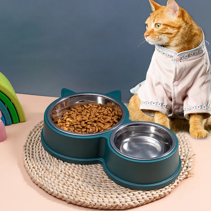 Pet Cat Double Bowl Dog Kitten Food Water Feeder Stainless Steel Pets Drinking Dish for Cat Dog Puppy Feeding Bowls Pet Supplies
Pet Cat Double Bowl Dog Kitten Food Water Feeder Stainless Steel Pets Drinking Dish for Cat Dog Puppy Feeding Bowls Pet Supplies