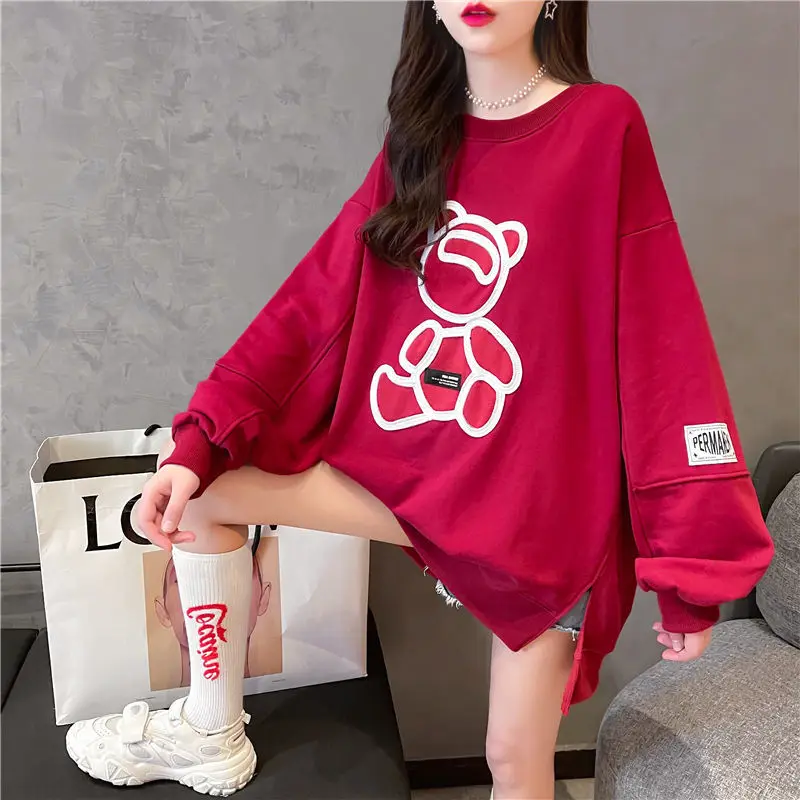 Oversized Womens Clothing Cute Bear Hoodie Women Thin 2021 Spring and Autumn Loose Long Sleeve Office Lady Tops
Oversized Womens Clothing Cute Bear Hoodie Women Thin 2021 Spring and Autumn Loose Long Sleeve Office Lady Tops