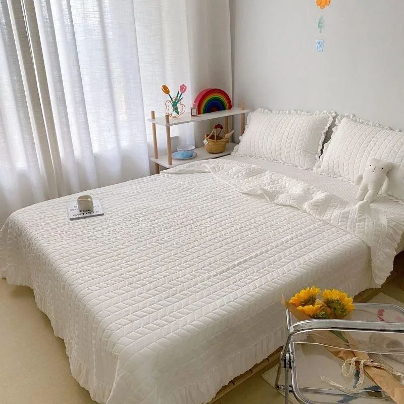 Summer Quilt Set Twin Queen Size 3pcs White Cotton Cover Soft Microfiber Lightweight Quilted Bedspread Coverlet pillow shams
Summer Quilt Set Twin Queen Size 3pcs White Cotton Cover Soft Microfiber Lightweight Quilted Bedspread Coverlet pillow shams
