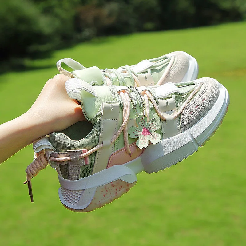 Summer Women Sneakers Flower Mesh Patchwork Dad Shoes Cute Thick Heel White Shoes Designer Breathable Running Platform Sneakers
Summer Women Sneakers Flower Mesh Patchwork Dad Shoes Cute Thick Heel White Shoes Designer Breathable Running Platform Sneakers