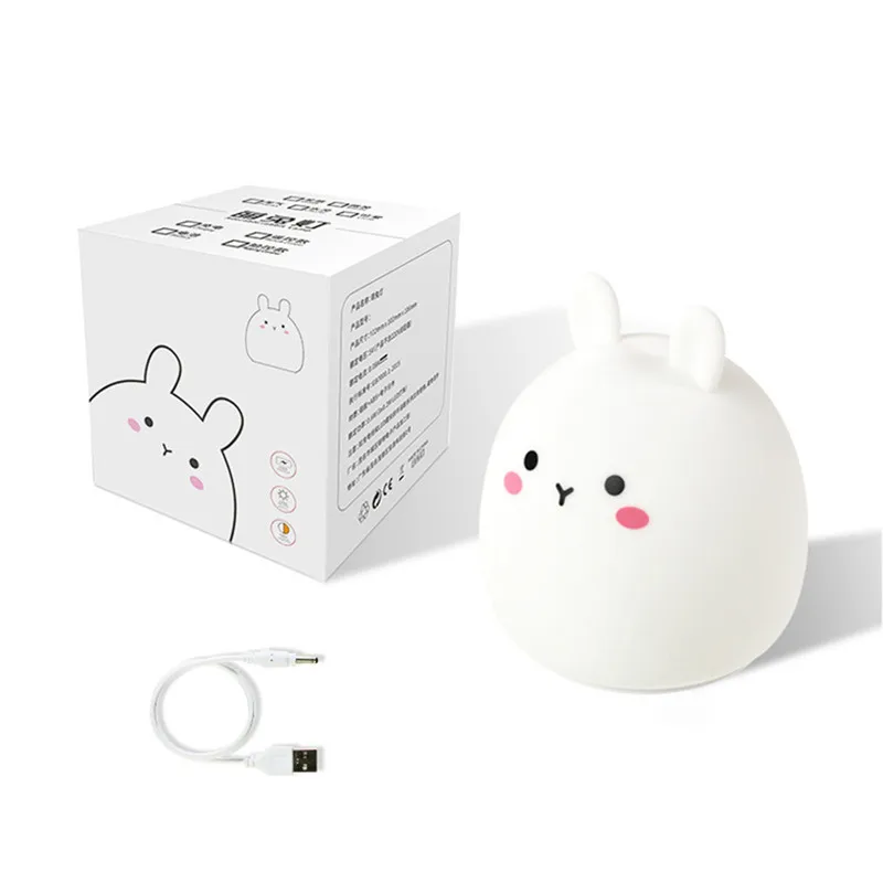 Children's Night Light Silicone Rabbit Lamp Touch Switch/Remote Control Bunny Night Light Baby USB Rechargeable Bedside Lamp
Children's Night Light Silicone Rabbit Lamp Touch Switch/Remote Control Bunny Night Light Baby USB Rechargeable Bedside Lamp