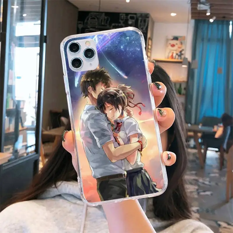 Anime Your Name Kimi no Na wa Phone Case Transparent for iPhone 6 7 8 11 12 s mini pro X XS XR MAX Plus cover funda shell
Anime Your Name Kimi no Na wa Phone Case Transparent for iPhone 6 7 8 11 12 s mini pro X XS XR MAX Plus cover funda shell