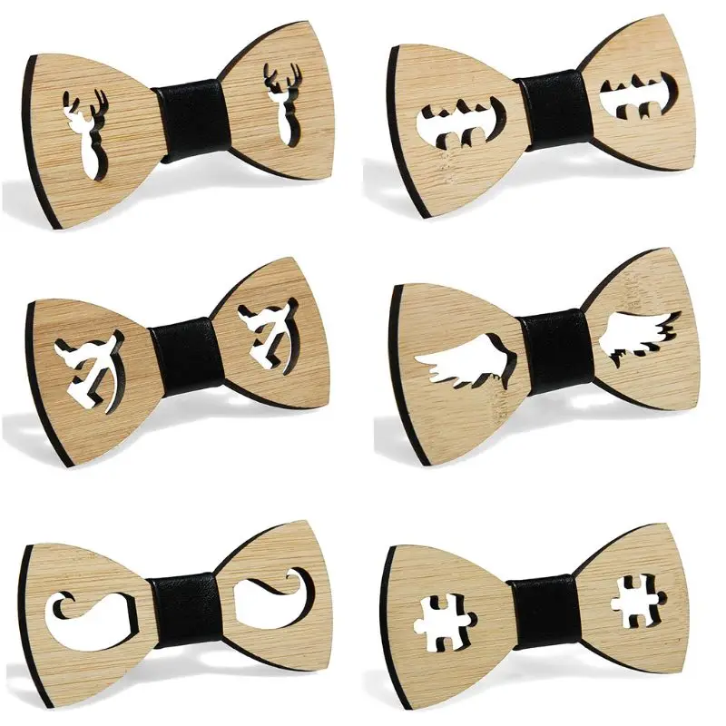 Men Boys Hollow Bat Deer Handmade Bamboo Wooden Bow Tie Faux Leather Knot Center Adjustable Business Wedding Party Necktie
Men Boys Hollow Bat Deer Handmade Bamboo Wooden Bow Tie Faux Leather Knot Center Adjustable Business Wedding Party Necktie