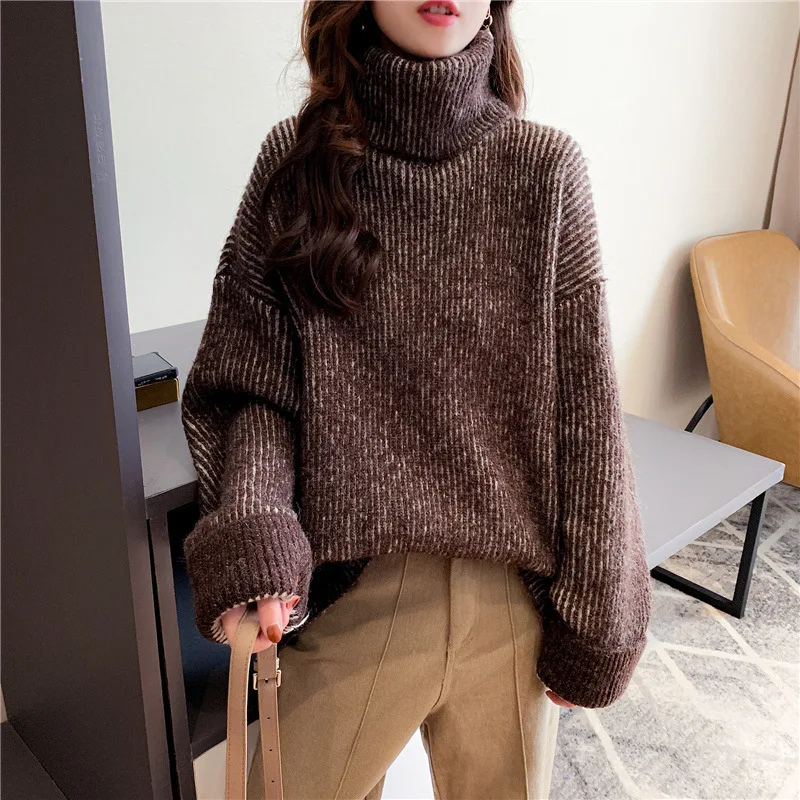 New Lazy Style Korean Turtleneck Sweater Warm Thick Women Autumn Winter Clothing Ins Oversized Loose Large Size Base Pullovers
New Lazy Style Korean Turtleneck Sweater Warm Thick Women Autumn Winter Clothing Ins Oversized Loose Large Size Base Pullovers