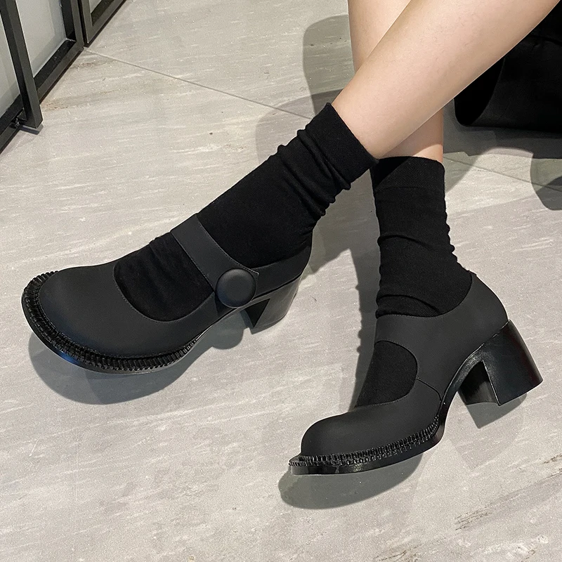COVIBESCO Mary Janes Genuine Leather Women's Shoes Slip On Fashion Autumn Newest High Heels Pumps 2020 Party Dancing Shoes Woman 
COVIBESCO Mary Janes Genuine Leather Women's Shoes Slip On Fashion Autumn Newest High Heels Pumps 2020 Party Dancing Shoes Woman