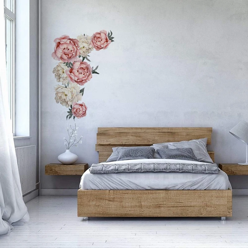 Pink Peony Flowers Wall Sticker Waterproof PVC Flower Wall Decals Floral Living Room Bedroom Kitchen Nursery Room Decoration
Pink Peony Flowers Wall Sticker Waterproof PVC Flower Wall Decals Floral Living Room Bedroom Kitchen Nursery Room Decoration
