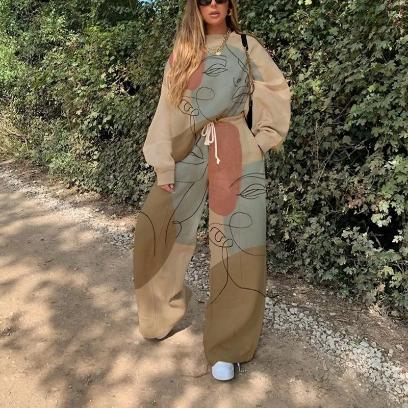 HOHL African Clothing Autumn Winter Women O-Neck Printing Suit Two Pieces Set Fashion Women Loose Print Pullover African Dresser
HOHL African Clothing Autumn Winter Women O-Neck Printing Suit Two Pieces Set Fashion Women Loose Print Pullover African Dresser
