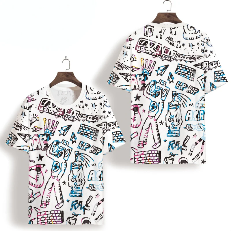 Creative graffiti digital printing hip hop short sleeve t shirt Summer New quality hollow breathable icy cool t shirt men XS-7XL
Creative graffiti digital printing hip hop short sleeve t shirt Summer New quality hollow breathable icy cool t shirt men XS-7XL