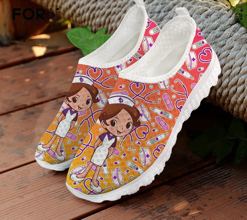 FORUDESIGNS Women's Nursing Shoes Woman Gradient Style Fashion Nurse Design Summer/Autumn Ladies Air Mesh Comfortable Zapatos
FORUDESIGNS Women's Nursing Shoes Woman Gradient Style Fashion Nurse Design Summer/Autumn Ladies Air Mesh Comfortable Zapatos