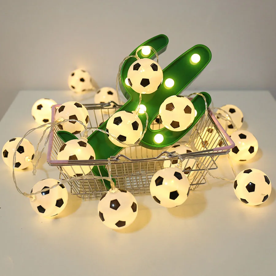 20/40LED Football String Light Battery Powered Soccer Ball Shape LED Fairy Garland Light For Bedroom Christmas Thanksgiving
20/40LED Football String Light Battery Powered Soccer Ball Shape LED Fairy Garland Light For Bedroom Christmas Thanksgiving