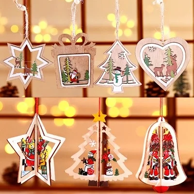 High-quality Christmas Decorations Wooden Laser Hollow Pendants Christmas TreeDecorations Children's Room Windowsill Arrangement
High-quality Christmas Decorations Wooden Laser Hollow Pendants Christmas TreeDecorations Children's Room Windowsill Arrangement