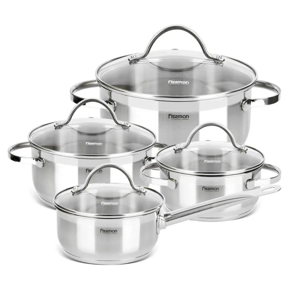 FISSMAN Gabriela Series Cookware Sets with Stainless Steel 1.5L Saucepan-1.5L Casserole-3.0L Saucepot-5.1L Saucepot
FISSMAN Gabriela Series Cookware Sets with Stainless Steel 1.5L Saucepan-1.5L Casserole-3.0L Saucepot-5.1L Saucepot