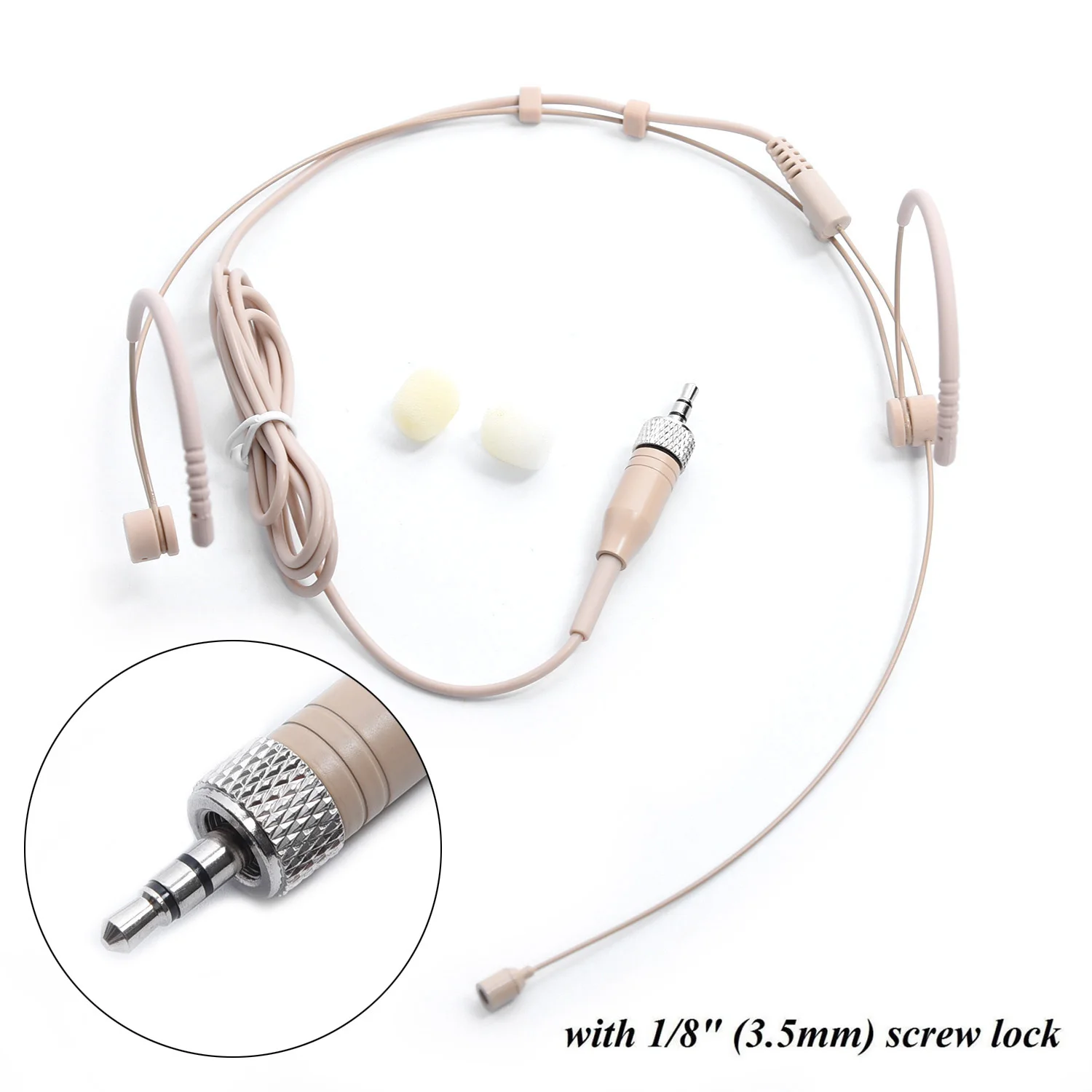 Double Earhook Headset Mic Headworn Microphone For Sennheiser Wireless Beige 3.5mm Locking Stereo Jack Microphone Accessories
Double Earhook Headset Mic Headworn Microphone For Sennheiser Wireless Beige 3.5mm Locking Stereo Jack Microphone Accessories
