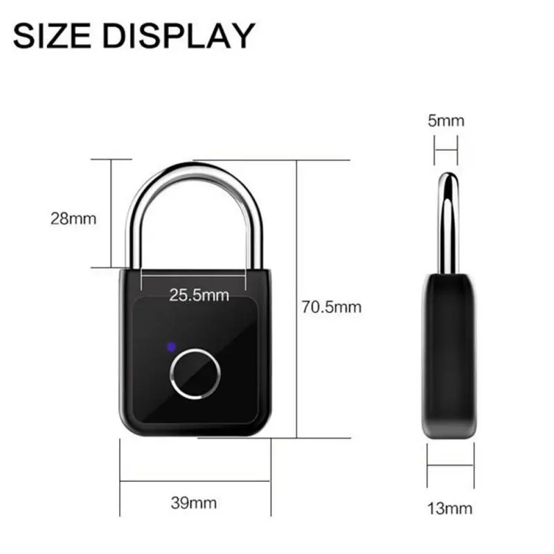 Tuya Fingerprint Door Lock USB Rechargeable Bluetooth Smart Thumbprint Padlock Anti-theft Electric Mini Lock For Luggage Case
Tuya Fingerprint Door Lock USB Rechargeable Bluetooth Smart Thumbprint Padlock Anti-theft Electric Mini Lock For Luggage Case
