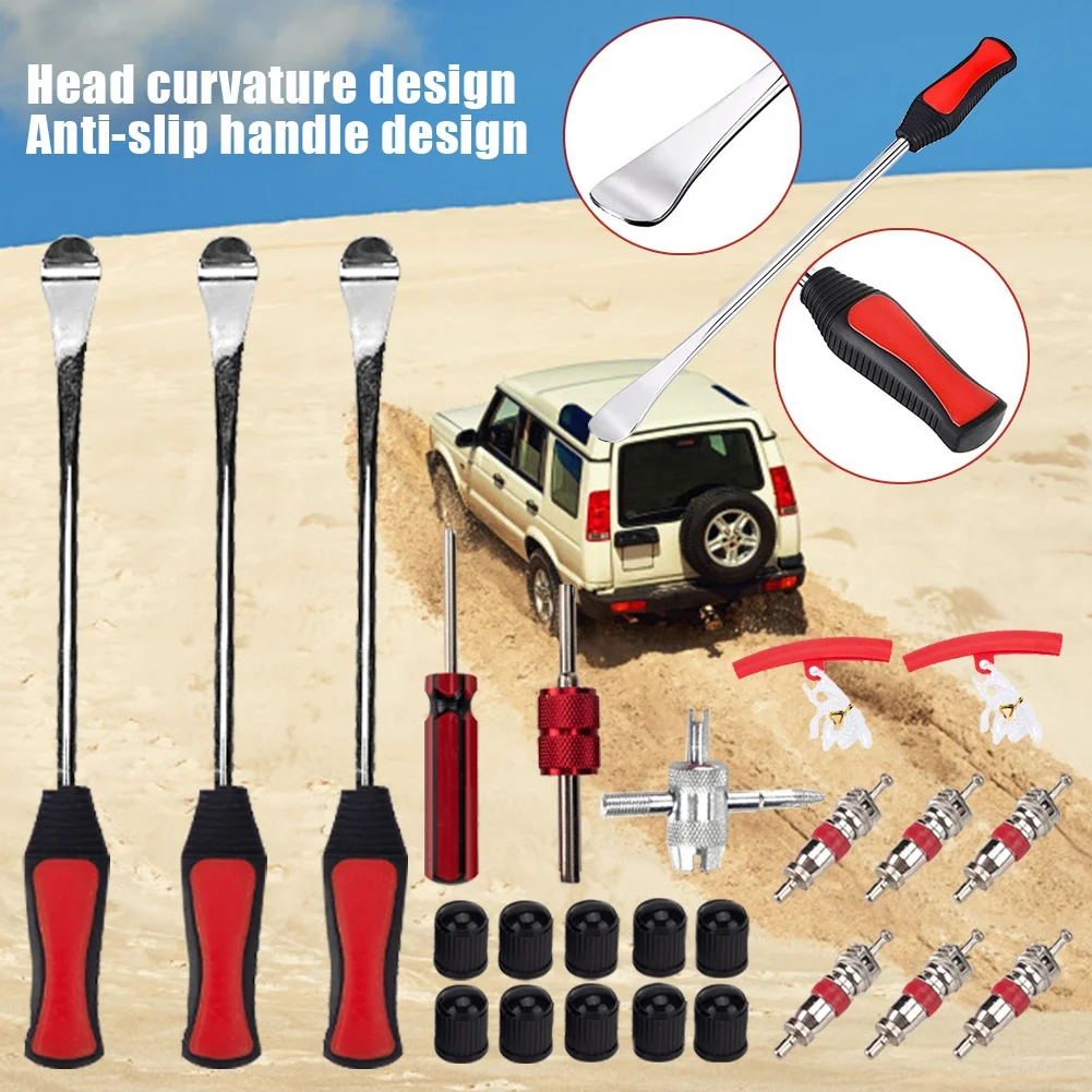 Car Motorcycle Bicycle Tire Spoons Levers Rim Protectors Valve Caps Cores Removal Tool Tyre Changing Repair Tools Kit
Car Motorcycle Bicycle Tire Spoons Levers Rim Protectors Valve Caps Cores Removal Tool Tyre Changing Repair Tools Kit