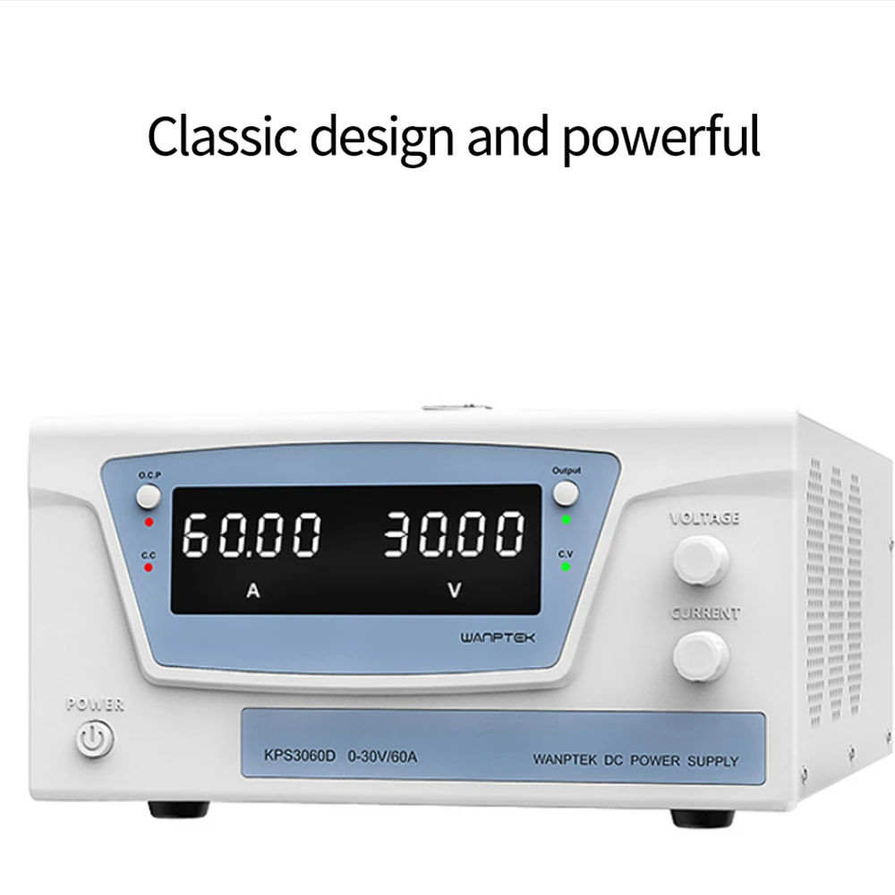 

Continuously Adjustable DC Voltage Stabilizer KPS3060D 1800W 30V 60A High Power High Precision Over Temperature Protection