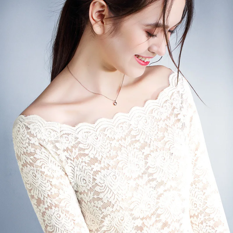 2019 new women's spring dress lace bottomed blouse with long sleeve and sexy one shoulder top
2019 new women's spring dress lace bottomed blouse with long sleeve and sexy one shoulder top