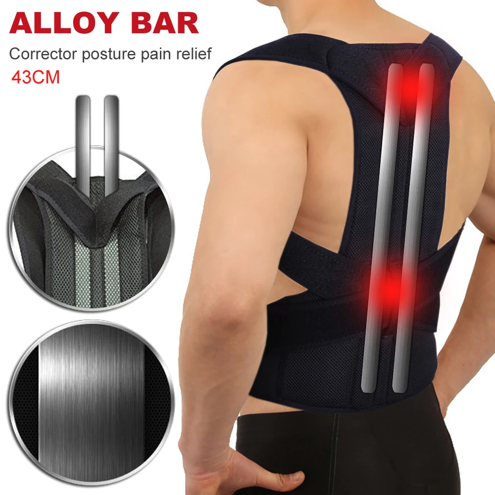Alloy Bar Back Brace Chest Posture Corrector Men Women Adjustable Shoulder Waist Lumbar Support Medical Corset Belt Fixer Tape
Alloy Bar Back Brace Chest Posture Corrector Men Women Adjustable Shoulder Waist Lumbar Support Medical Corset Belt Fixer Tape
