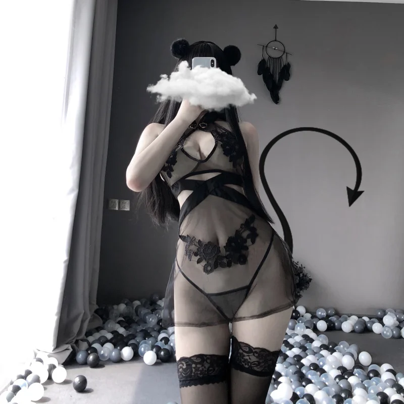 Sexy Womens Lingerie See Through Cosplay Costumes Cheongsam Flower Pattern Anime Outfit Erotic Night Wear Lace Sleepwear
Sexy Womens Lingerie See Through Cosplay Costumes Cheongsam Flower Pattern Anime Outfit Erotic Night Wear Lace Sleepwear