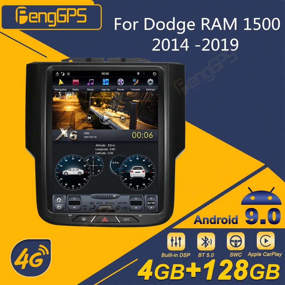 For Dodge RAM 1500 2014 -2019 Android Car Radio Tesla Screen 2Din Stereo Receiver Autoradio Multimedia DVD Player GPS Navigation
For Dodge RAM 1500 2014 -2019 Android Car Radio Tesla Screen 2Din Stereo Receiver Autoradio Multimedia DVD Player GPS Navigation