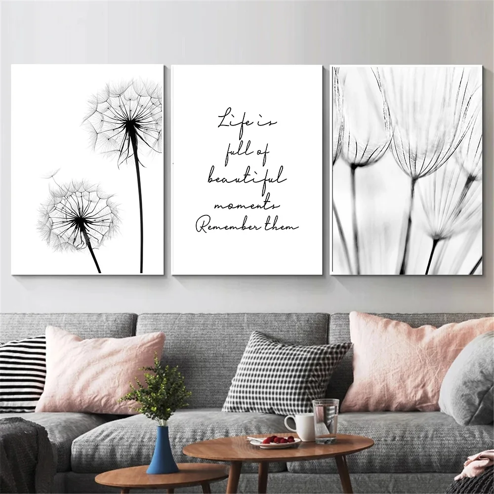 Nordic Dandelion Plant Wall Art Posters And Prints Quotes Canvas Painting Black White Pictures Minimalist Living Room Home Decor
Nordic Dandelion Plant Wall Art Posters And Prints Quotes Canvas Painting Black White Pictures Minimalist Living Room Home Decor