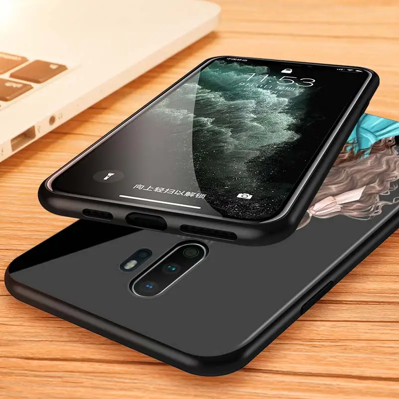 Чехол-накладка для OPPO Reno 2 Z 2Z 2F 3 4 Pro 5G F7 A5 A9 2020 черный мягкий | Мобильные телефоны и