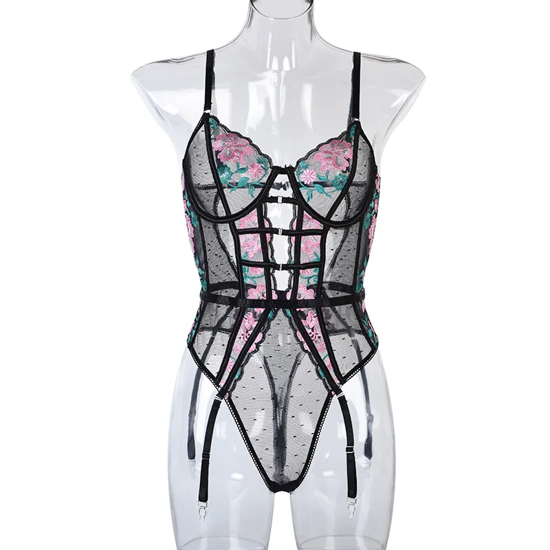 Gamera Bodysuit Women Floral Embroidery Bodys Overalls For Women Hollow Out Transparent Body Women's Lace Bodysuit Wholesale
Gamera Bodysuit Women Floral Embroidery Bodys Overalls For Women Hollow Out Transparent Body Women's Lace Bodysuit Wholesale