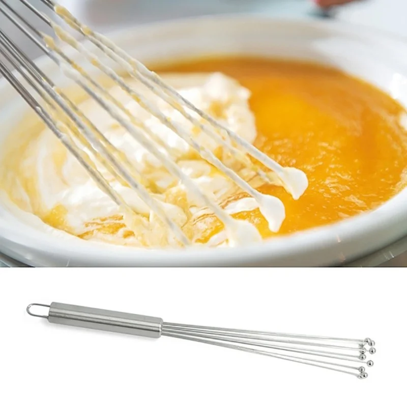 23.5cm Stainless Steel Wave Bead Whisk Steel Ball Egg Whipper Agitator Hand Holding Eggbeater Tools Kitchen Blending Tools
23.5cm Stainless Steel Wave Bead Whisk Steel Ball Egg Whipper Agitator Hand Holding Eggbeater Tools Kitchen Blending Tools