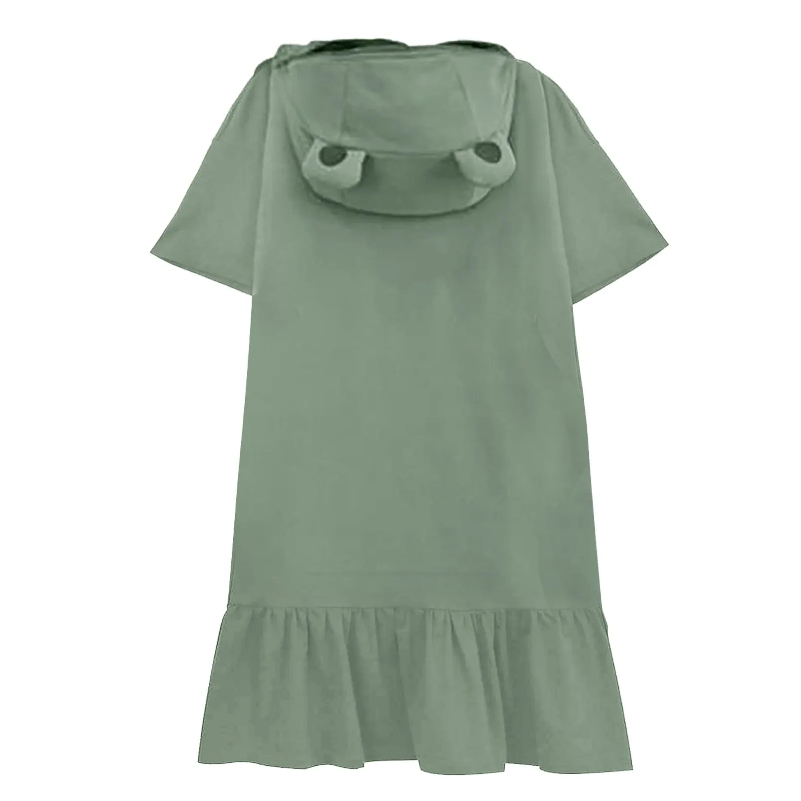 Casual Women Clothes Dress 2021 letter Embroidered Personality Frog Hooded Short Sleeve Solid Color Pocket Straight Summer Dress
Casual Women Clothes Dress 2021 letter Embroidered Personality Frog Hooded Short Sleeve Solid Color Pocket Straight Summer Dress