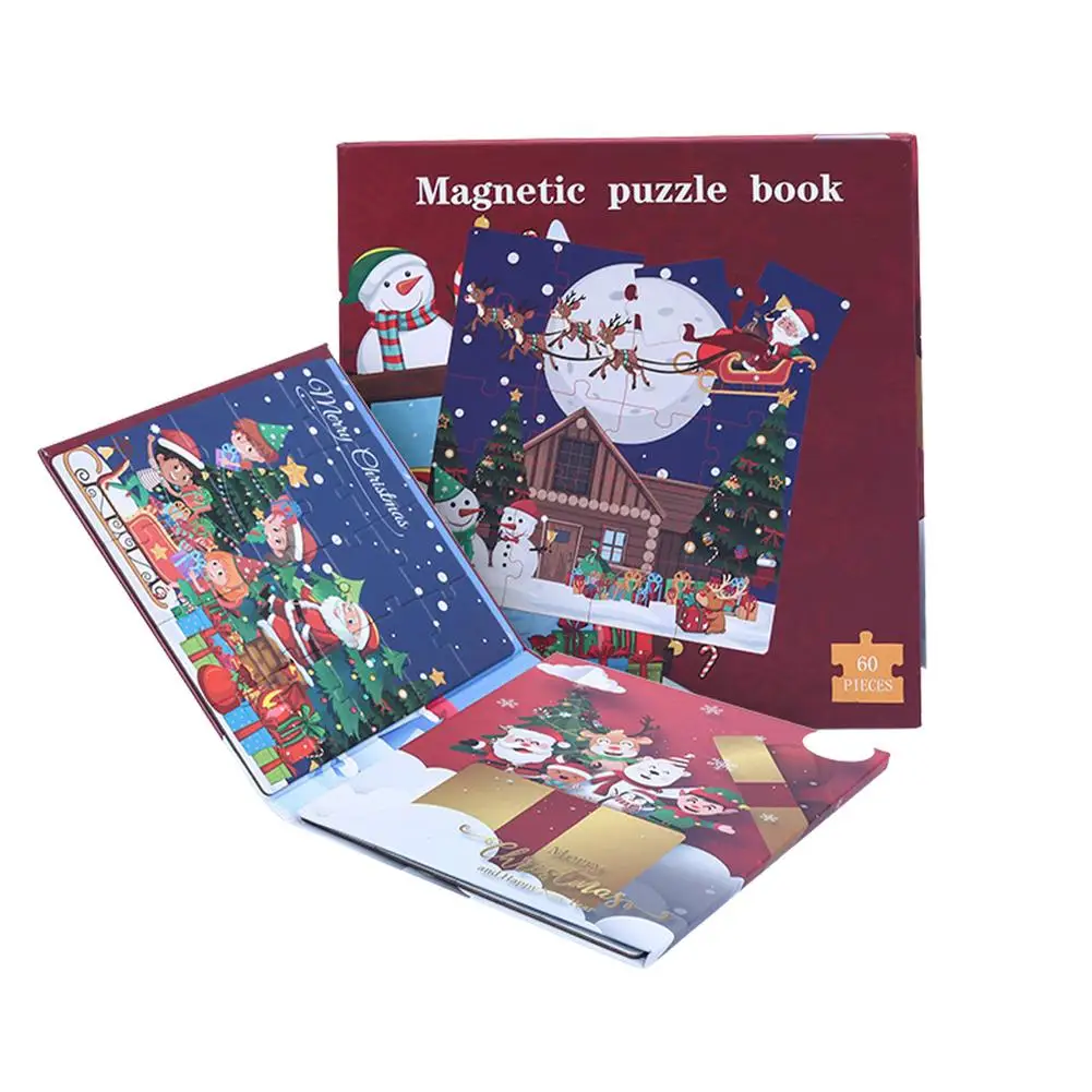2022 Christmas Magnetic Puzzle Foldable Wooden Cartoon Santa Claus Puzzle Game Educational Toys For Children Christmas Gift 
2022 Christmas Magnetic Puzzle Foldable Wooden Cartoon Santa Claus Puzzle Game Educational Toys For Children Christmas Gift