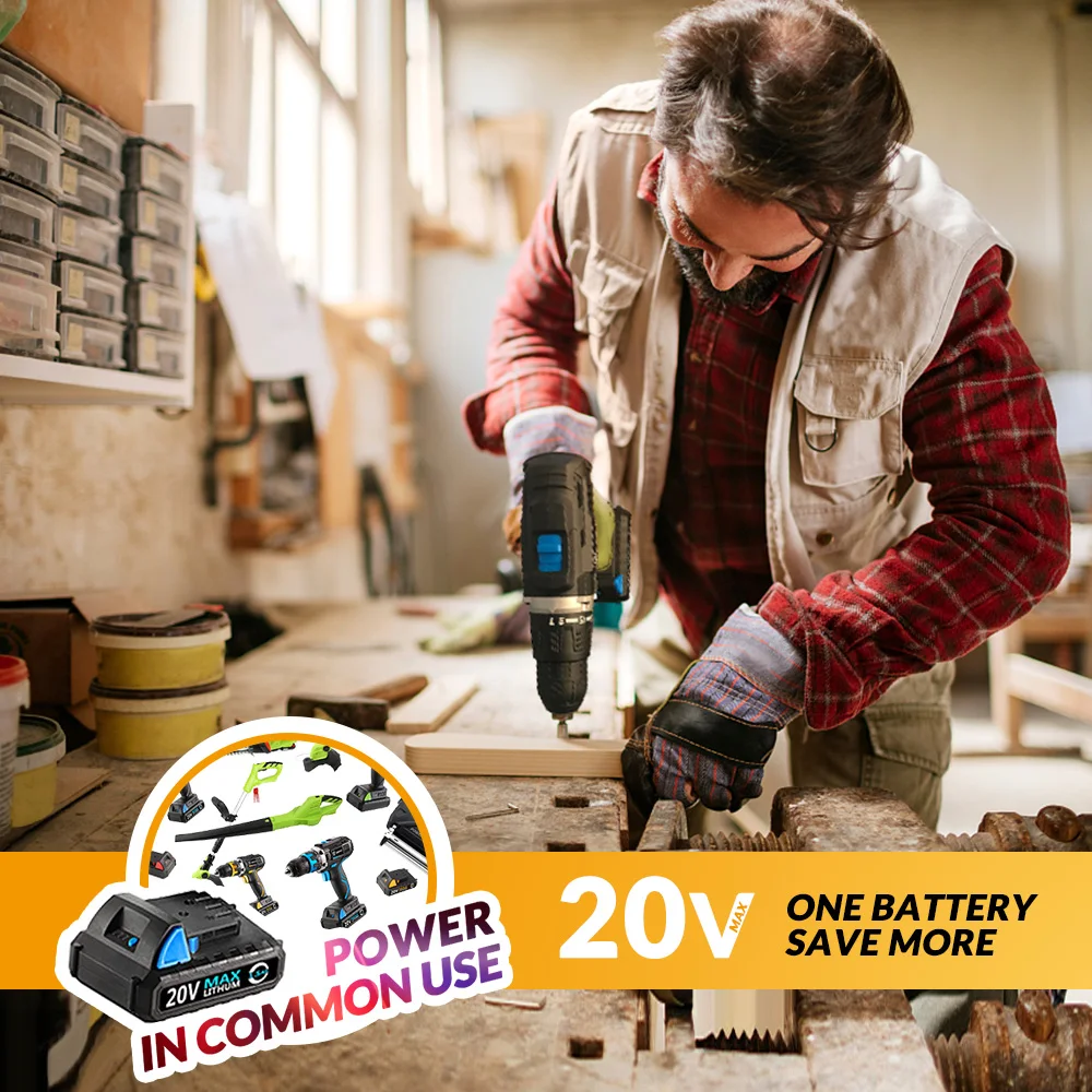 DEKO GCD20DU3 SET4 20V Household Woodworking Lithium-Ion Battery Cordless Drill Driver Power Tools Electric Drill Power Drill
DEKO GCD20DU3 SET4 20V Household Woodworking Lithium-Ion Battery Cordless Drill Driver Power Tools Electric Drill Power Drill