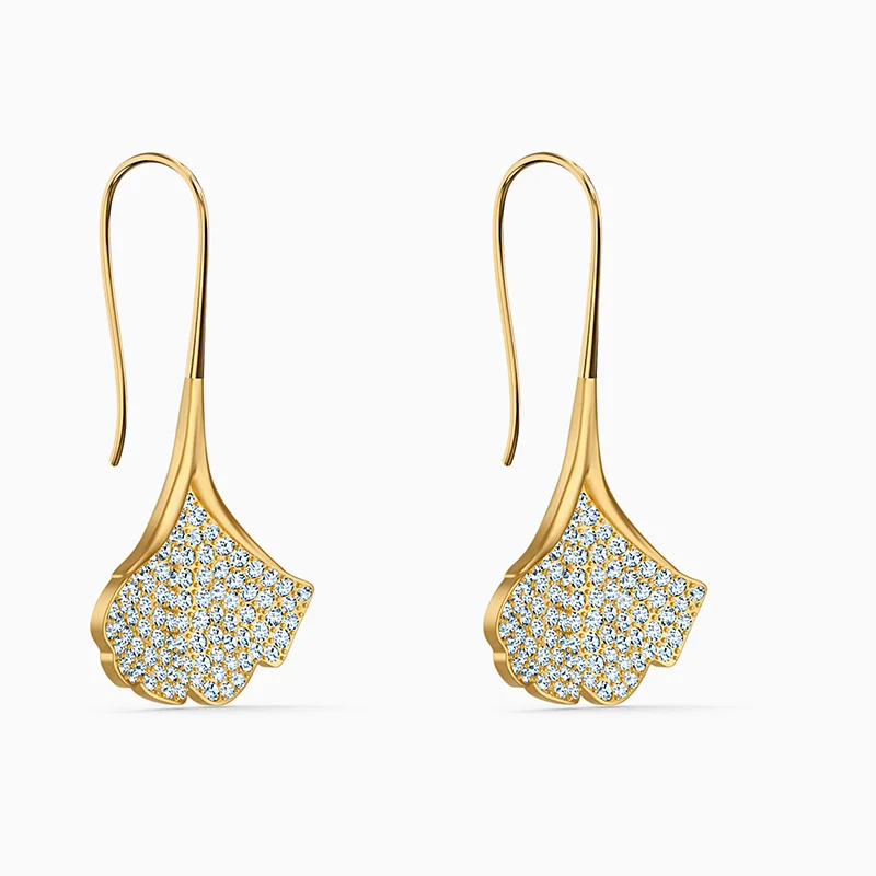 2020 Fashion SWA New STUNNING GINKO Pierced Earring Elegant Ginkgo Leaf Decoration Crystal Gold Stud Earrings Women Jewelry Gift
2020 Fashion SWA New STUNNING GINKO Pierced Earring Elegant Ginkgo Leaf Decoration Crystal Gold Stud Earrings Women Jewelry Gift