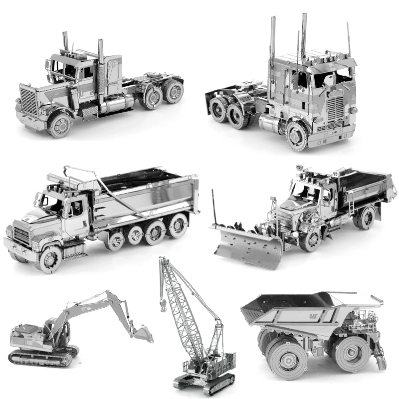 3D Metal Puzzle Engineering vehicle Excavator Crawler Crane COE Truck model KITS Assemble Jigsaw Puzzle Gift Toys For Children
3D Metal Puzzle Engineering vehicle Excavator Crawler Crane COE Truck model KITS Assemble Jigsaw Puzzle Gift Toys For Children