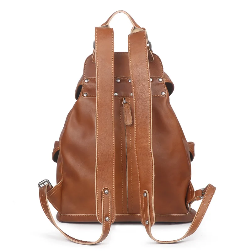 2021 New leisure leather Backpack vegetable tanned leather drawstring computer bag famous brand large capacity ladies backpack
2021 New leisure leather Backpack vegetable tanned leather drawstring computer bag famous brand large capacity ladies backpack